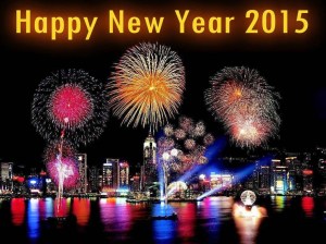 Happy New Year 2015 HD Colorful City Wallpaper