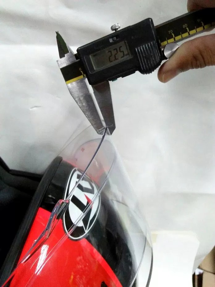 Tebal flat visor helm KYT