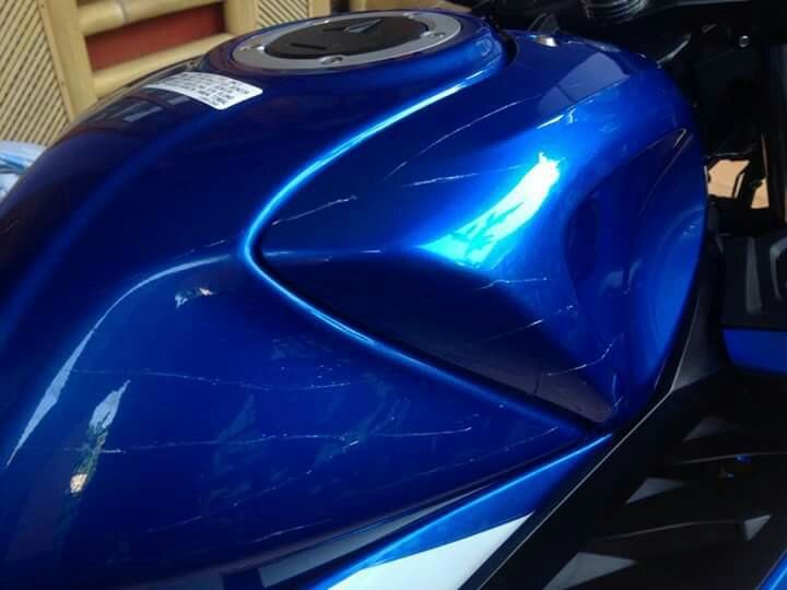 Kejahatan Bermotor: (Lagi) Suzuki GSX-R150 Jadi bahan Goresan Tangan Tak Bertanggungjawab Kepala tak&nbsp;Berotak