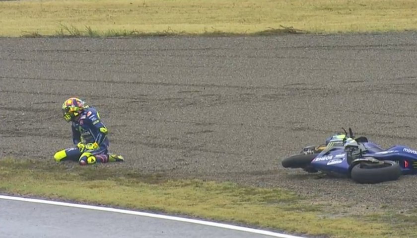Rossi crash