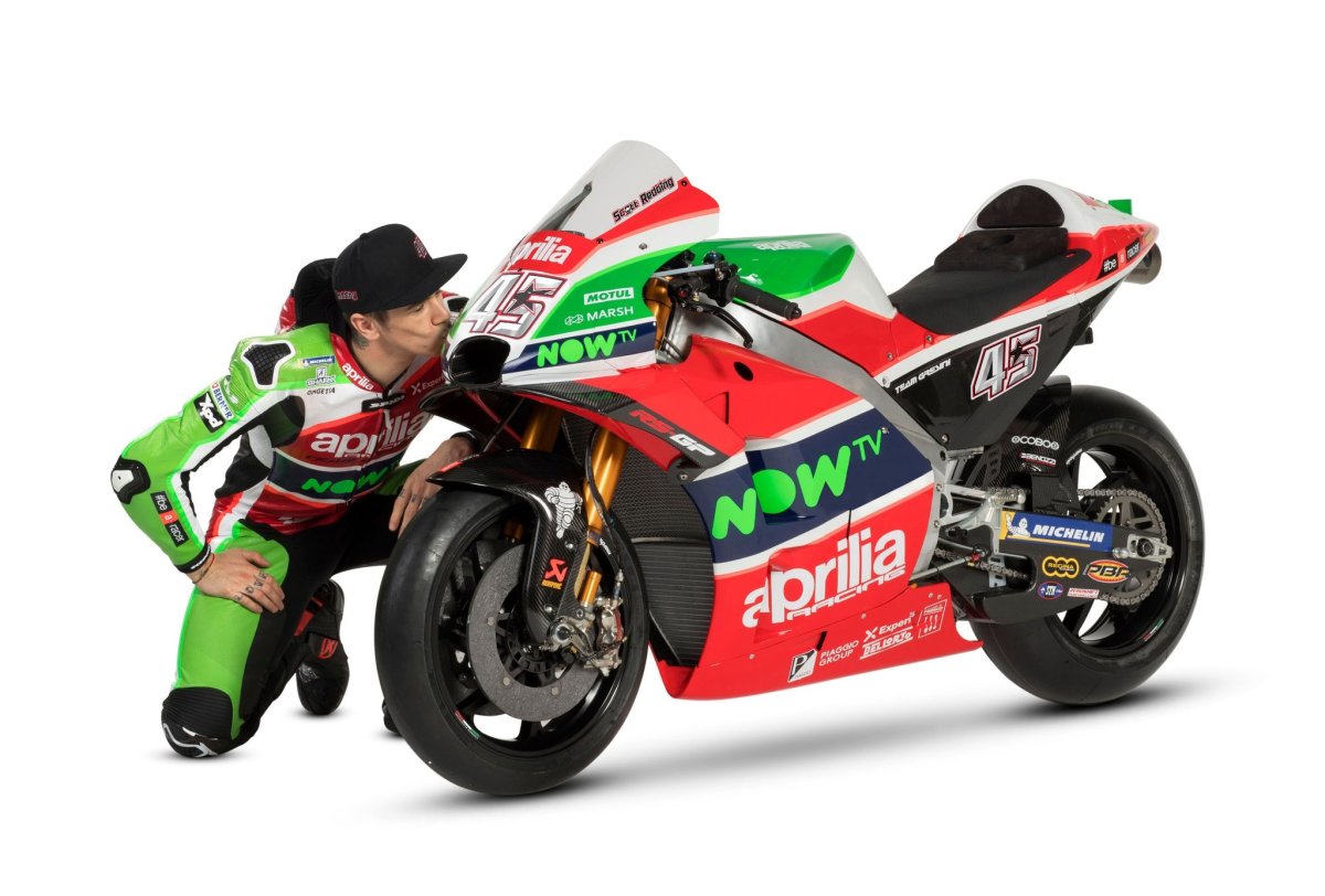 Livery Tim Gresini Aprilia MotoGP 2018. Warna Masih Sangat&nbsp;Italia